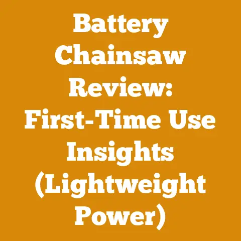 Battery Chainsaw Review: First-Time Use Insights (Lightweight Power)