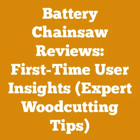 Battery Chainsaw Reviews: First-Time User Insights (Expert Woodcutting Tips)