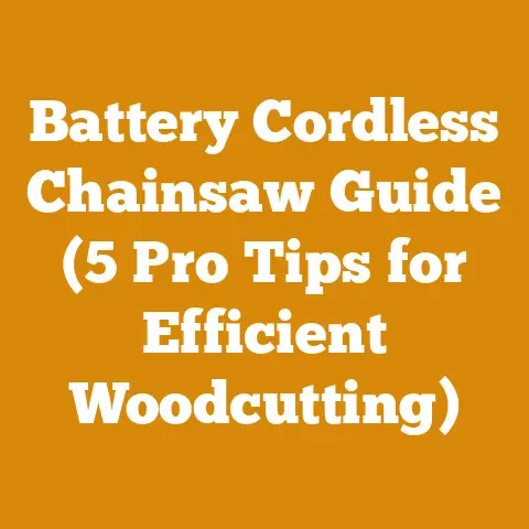 Battery Cordless Chainsaw Guide (5 Pro Tips for Efficient Woodcutting)