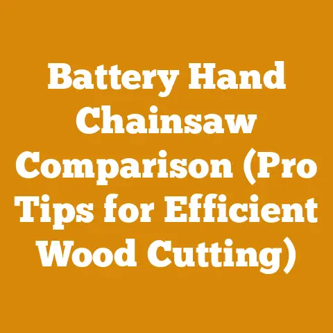 Battery Hand Chainsaw Comparison (Pro Tips for Efficient Wood Cutting)