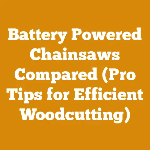 Battery Powered Chainsaws Compared (Pro Tips for Efficient Woodcutting)