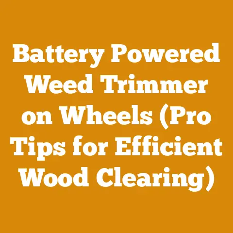 Battery Powered Weed Trimmer on Wheels (Pro Tips for Efficient Wood Clearing)