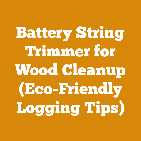 Battery String Trimmer for Wood Cleanup (Eco-Friendly Logging Tips)