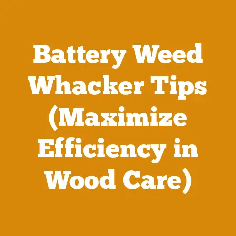 Battery Weed Whacker Tips (Maximize Efficiency in Wood Care)