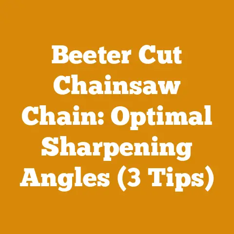 Beeter Cut Chainsaw Chain: Optimal Sharpening Angles (3 Tips)