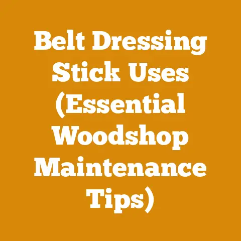 Belt Dressing Stick Uses (Essential Woodshop Maintenance Tips)