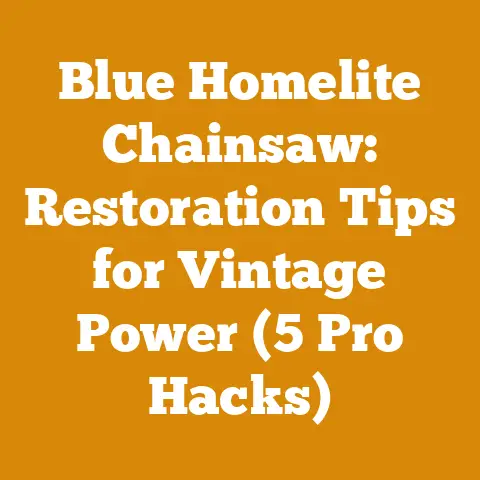 Blue Homelite Chainsaw: Restoration Tips for Vintage Power (5 Pro Hacks)