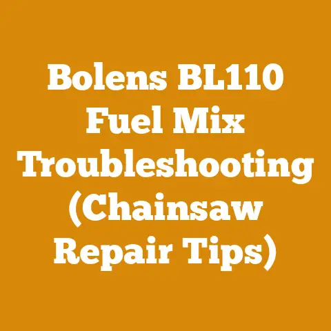 Bolens BL110 Fuel Mix Troubleshooting (Chainsaw Repair Tips)