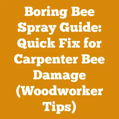 Boring Bee Spray Guide: Quick Fix for Carpenter Bee Damage (Woodworker Tips)
