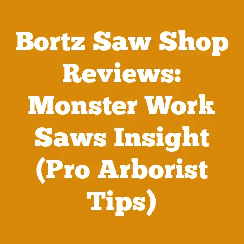 Bortz Saw Shop Reviews: Monster Work Saws Insight (Pro Arborist Tips)