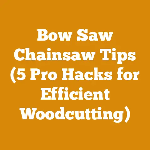 Bow Saw Chainsaw Tips (5 Pro Hacks for Efficient Woodcutting)