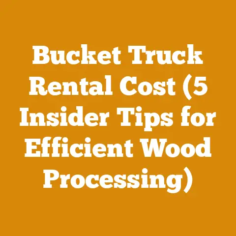 Bucket Truck Rental Cost (5 Insider Tips for Efficient Wood Processing)