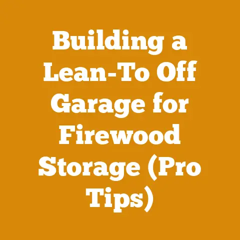 Building a Lean-To Off Garage for Firewood Storage (Pro Tips)