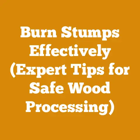 Burn Stumps Effectively (Expert Tips for Safe Wood Processing)
