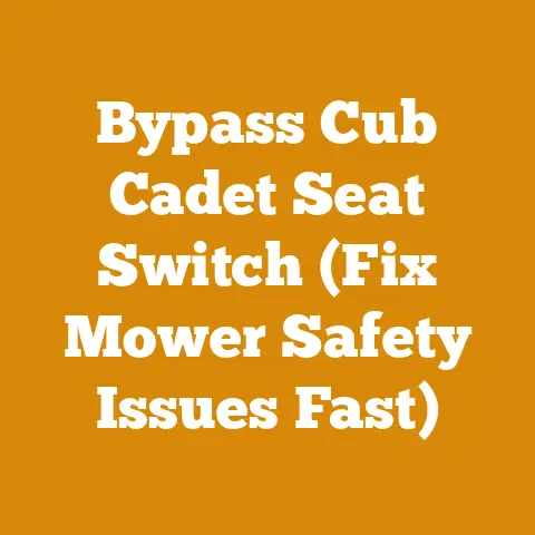 Bypass Cub Cadet Seat Switch (Fix Mower Safety Issues Fast)