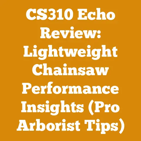 CS310 Echo Review: Lightweight Chainsaw Performance Insights (Pro Arborist Tips)