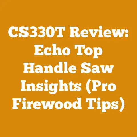 CS330T Review: Echo Top Handle Saw Insights (Pro Firewood Tips)