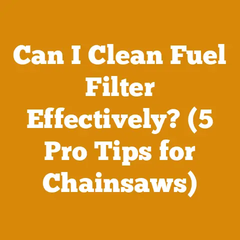 Can I Clean Fuel Filter Effectively? (5 Pro Tips for Chainsaws)