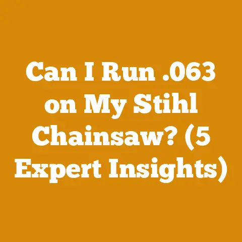 Can I Run .063 on My Stihl Chainsaw? (5 Expert Insights)