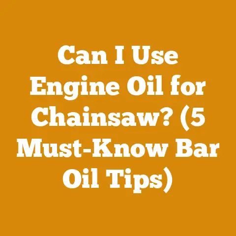 Can I Use Engine Oil for Chainsaw? (5 Must-Know Bar Oil Tips)
