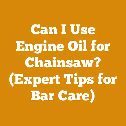 Can I Use Engine Oil for Chainsaw? (Expert Tips for Bar Care)