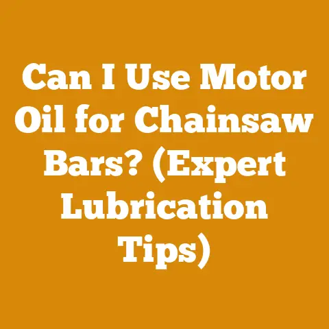 Can I Use Motor Oil for Chainsaw Bars? (Expert Lubrication Tips)