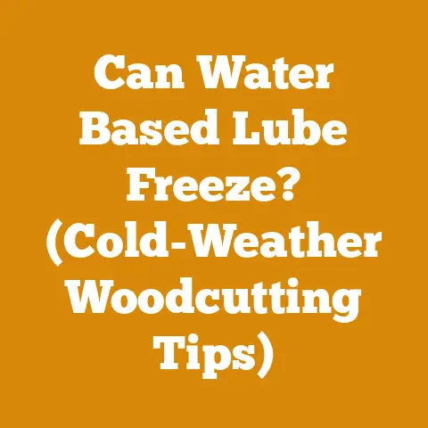 Can Water Based Lube Freeze? (Cold-Weather Woodcutting Tips)