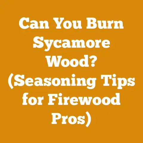 Can You Burn Sycamore Wood? (Seasoning Tips for Firewood Pros)