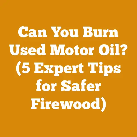 Can You Burn Used Motor Oil? (5 Expert Tips for Safer Firewood)
