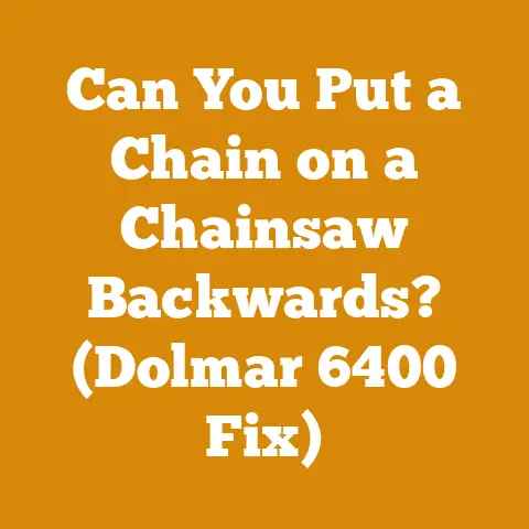 Can You Put a Chain on a Chainsaw Backwards? (Dolmar 6400 Fix)