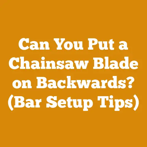 Can You Put a Chainsaw Blade on Backwards? (Bar Setup Tips)