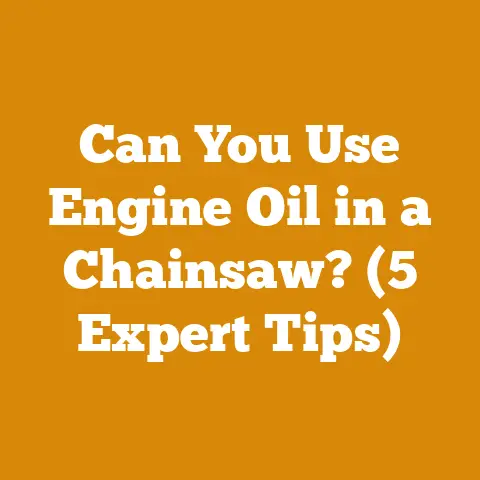 Can You Use Engine Oil in a Chainsaw? (5 Expert Tips)