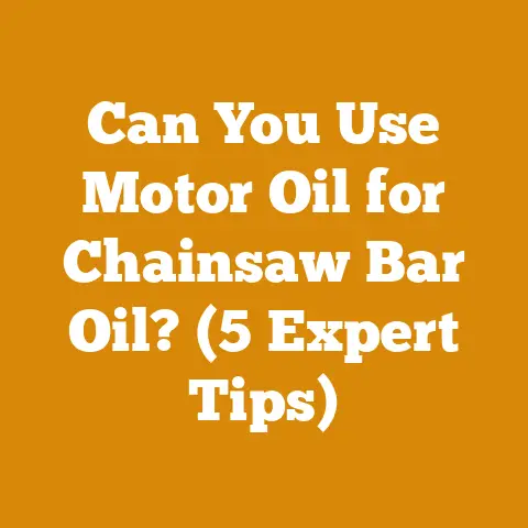 Can You Use Motor Oil for Chainsaw Bar Oil? (5 Expert Tips)