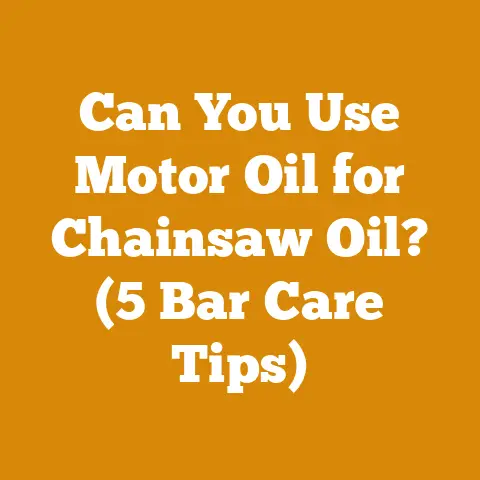 Can You Use Motor Oil for Chainsaw Oil? (5 Bar Care Tips)