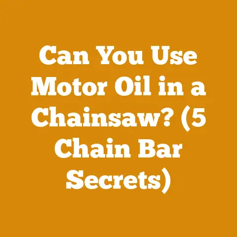 Can You Use Motor Oil in a Chainsaw? (5 Chain Bar Secrets)