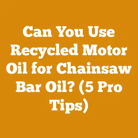 Can You Use Recycled Motor Oil for Chainsaw Bar Oil? (5 Pro Tips)