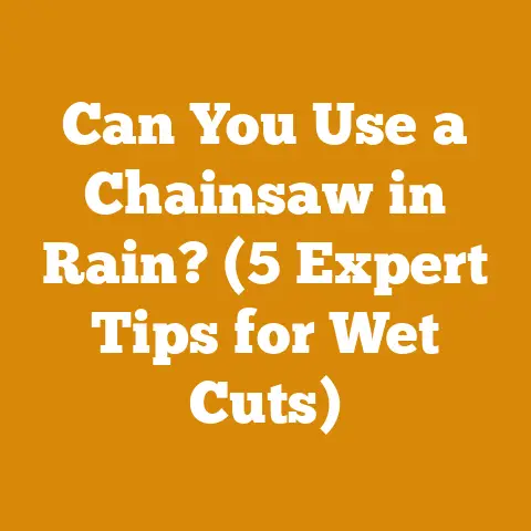 Can You Use a Chainsaw in Rain? (5 Expert Tips for Wet Cuts)