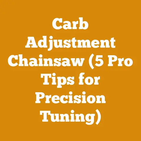 Carb Adjustment Chainsaw (5 Pro Tips for Precision Tuning)