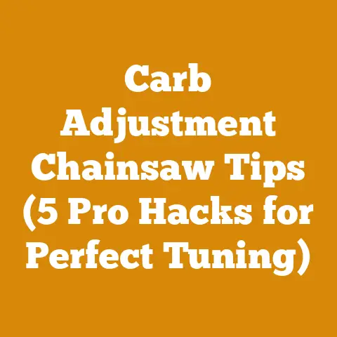 Carb Adjustment Chainsaw Tips (5 Pro Hacks for Perfect Tuning)
