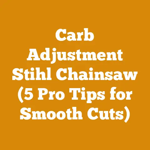 Carb Adjustment Stihl Chainsaw (5 Pro Tips for Smooth Cuts)