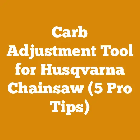 Carb Adjustment Tool for Husqvarna Chainsaw (5 Pro Tips)