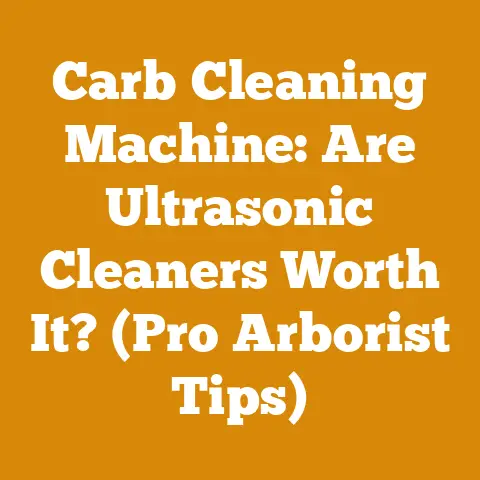 Carb Cleaning Machine: Are Ultrasonic Cleaners Worth It? (Pro Arborist Tips)