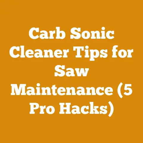 Carb Sonic Cleaner Tips for Saw Maintenance (5 Pro Hacks)