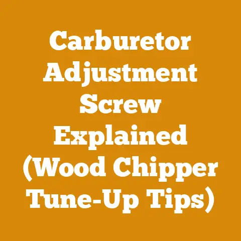 Carburetor Adjustment Screw Explained (Wood Chipper Tune-Up Tips)
