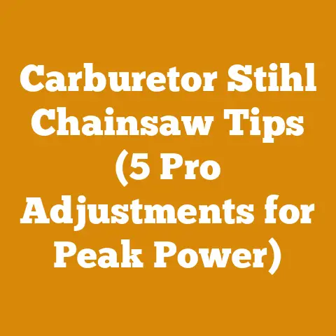 Carburetor Stihl Chainsaw Tips (5 Pro Adjustments for Peak Power)