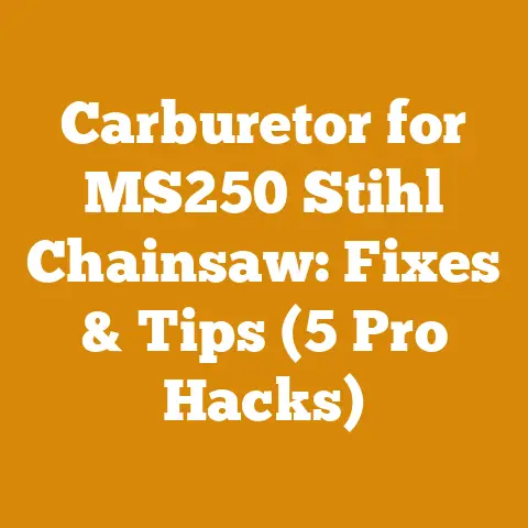 Carburetor for MS250 Stihl Chainsaw: Fixes & Tips (5 Pro Hacks)