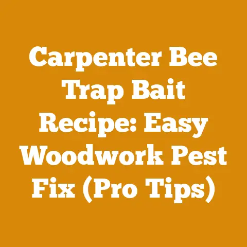 Carpenter Bee Trap Bait Recipe: Easy Woodwork Pest Fix (Pro Tips)