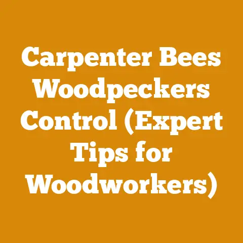 Carpenter Bees Woodpeckers Control (Expert Tips for Woodworkers)
