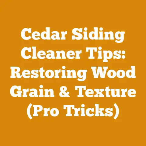 Cedar Siding Cleaner Tips: Restoring Wood Grain & Texture (Pro Tricks)