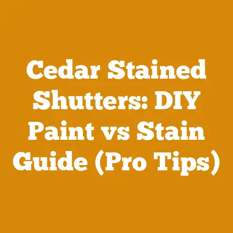 Cedar Stained Shutters: DIY Paint vs Stain Guide (Pro Tips)